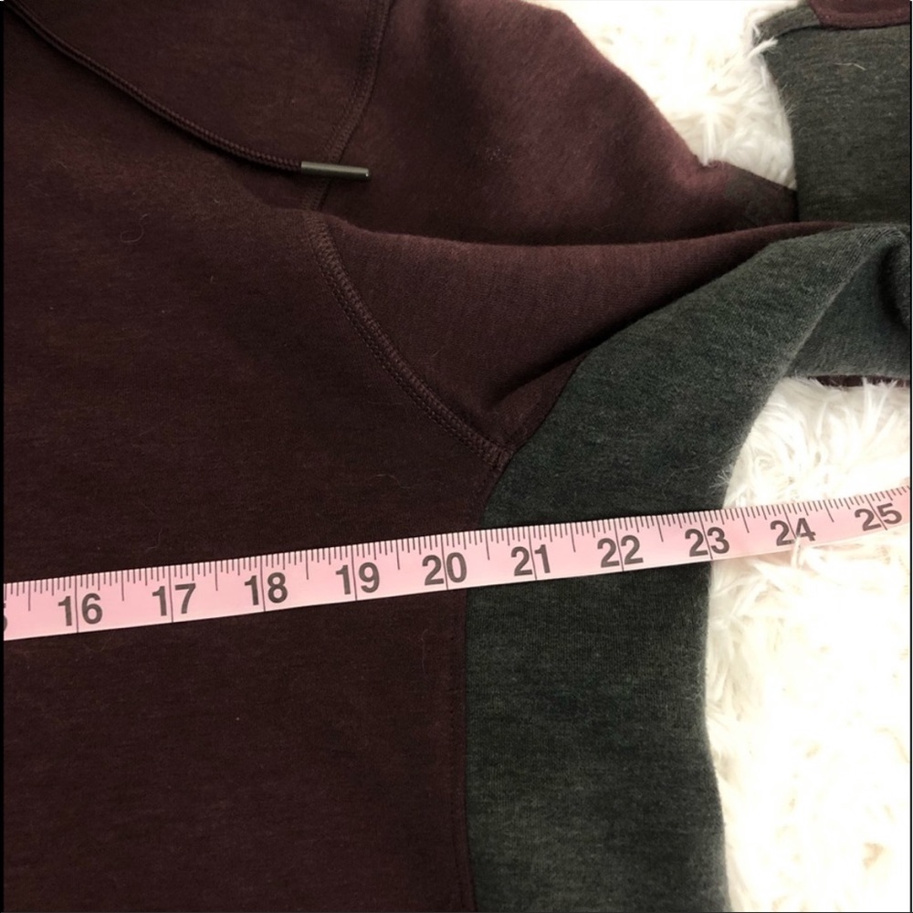 North Face Maroon & Gray Zip-Up Hoodie
